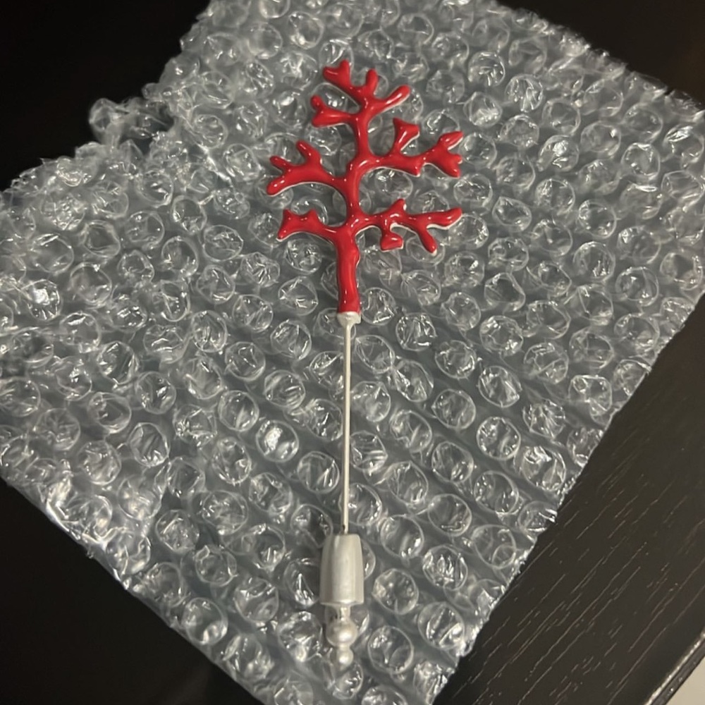Coral brooch